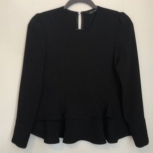Long sleeve black blouse